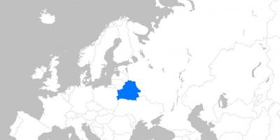 Карта Беларусі Еўропе
