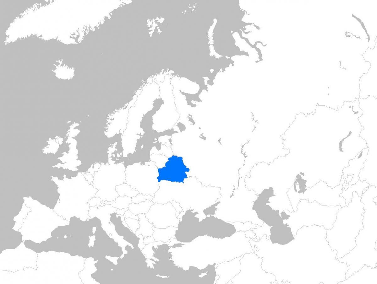 Карта Беларусі Еўропе